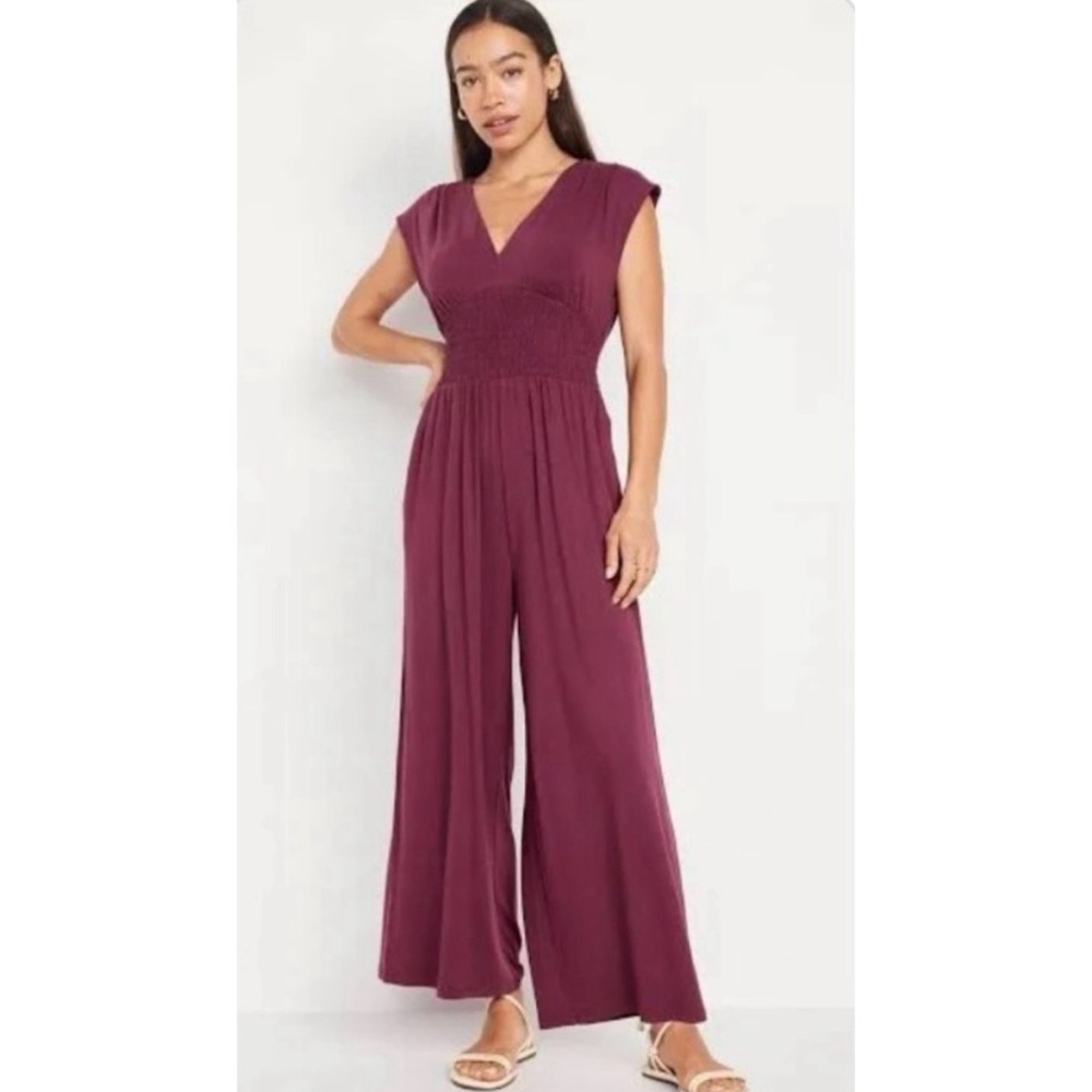 Elegant Burgundy Jumpsuit. Size M Medium Old Navy